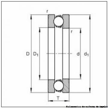 ISO 7016 BDT Rolamentos de esferas de contacto angular