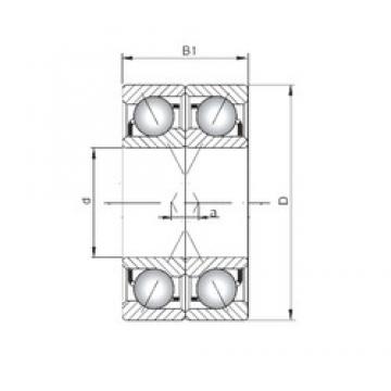 ISO 7008 BDF Rolamentos de esferas de contacto angular