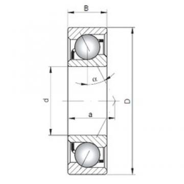 85 mm x 130 mm x 22 mm  ISO 7017 A Rolamentos de esferas de contacto angular