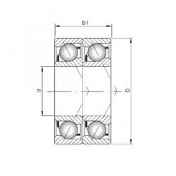 ISO 7310 CDT Rolamentos de esferas de contacto angular